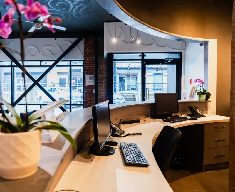 Modern renovated commercial lobby by Canyon Property Projects